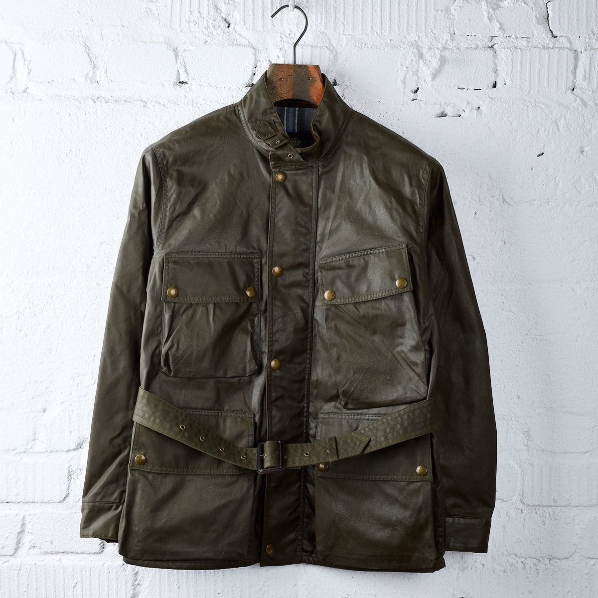 addict clothes | acv-wx02 waxed cotton bmc jacket olive – stuf|f