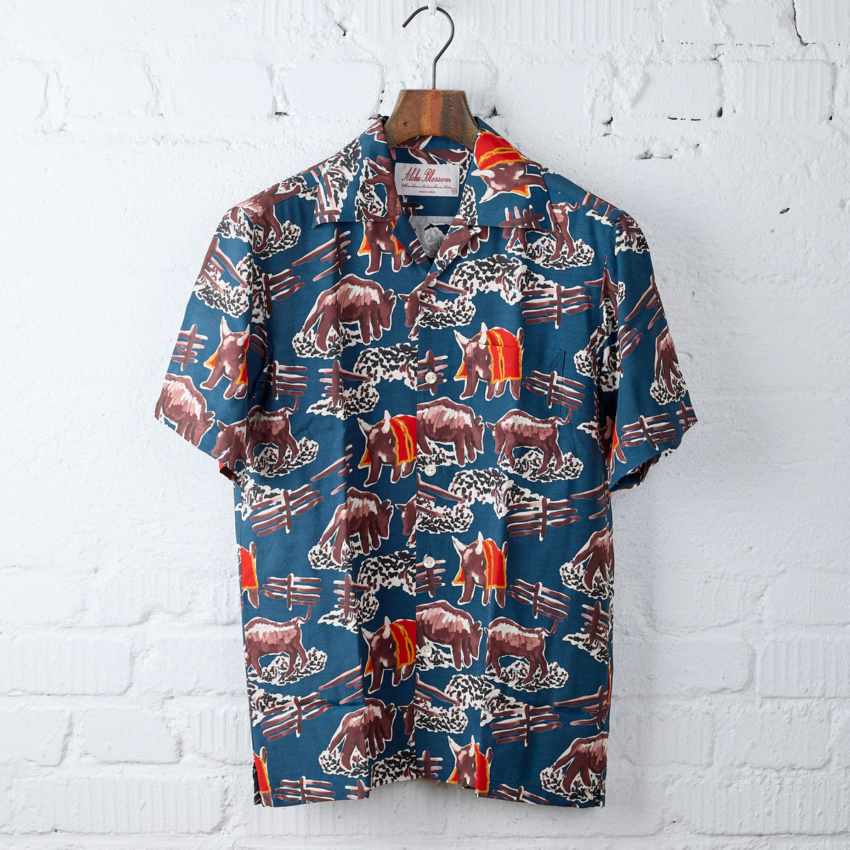aloha blossom | bull fight short sleeve navy – stuf|f-official