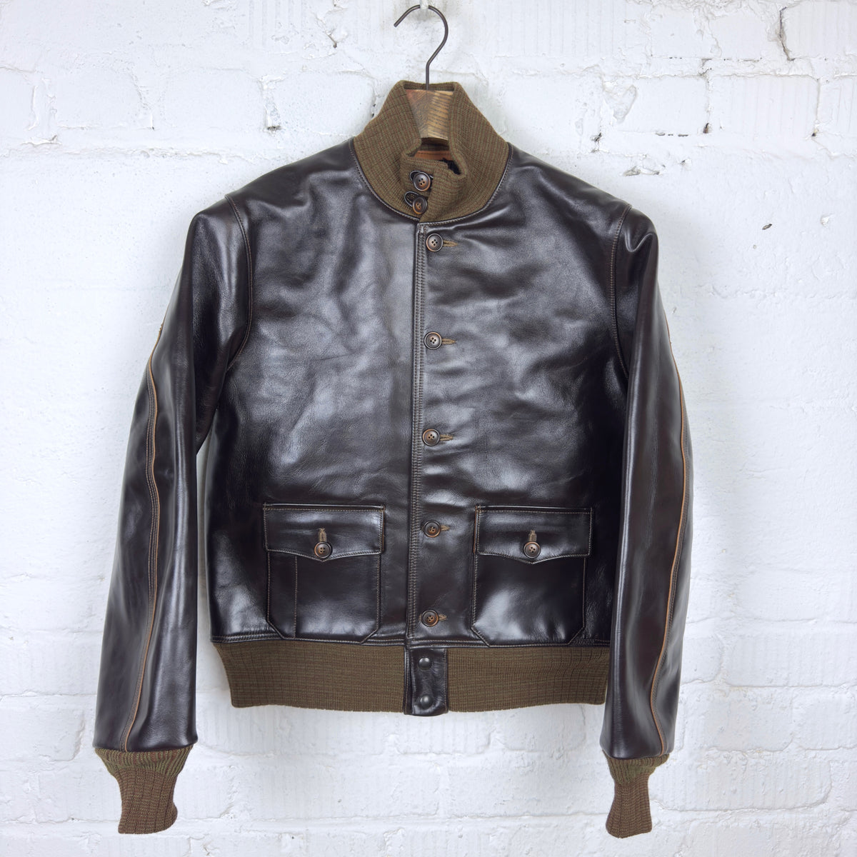 buzz rickson's | br80649 type a-1 flight jacket seal brown – stuf