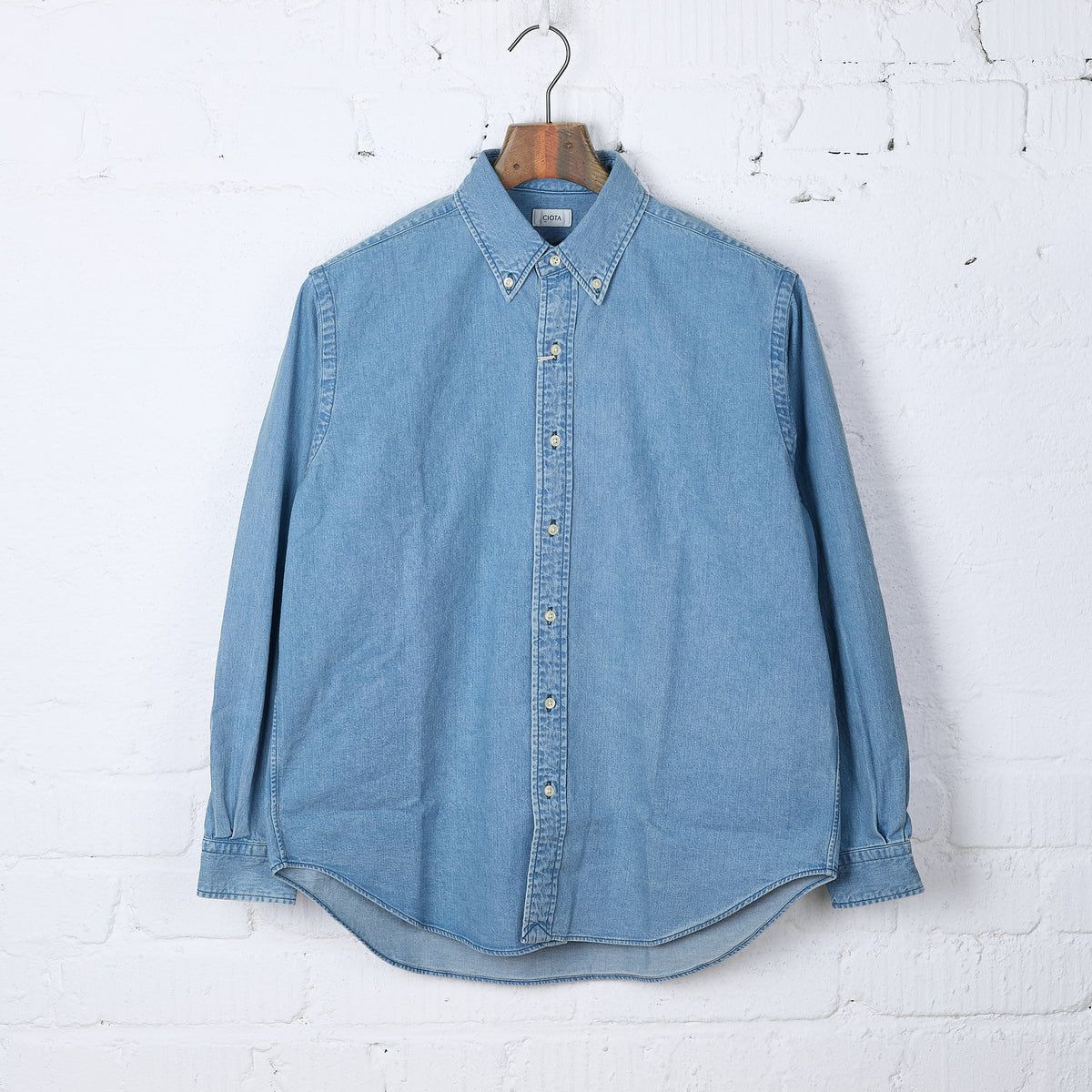 CIOTA / DENIM B.D SHIRT Light Blue/長袖シャツ/3/コットン/インディゴ/SHLM-123 ciota | denim b.d shirt - light blue – stuf|f-official