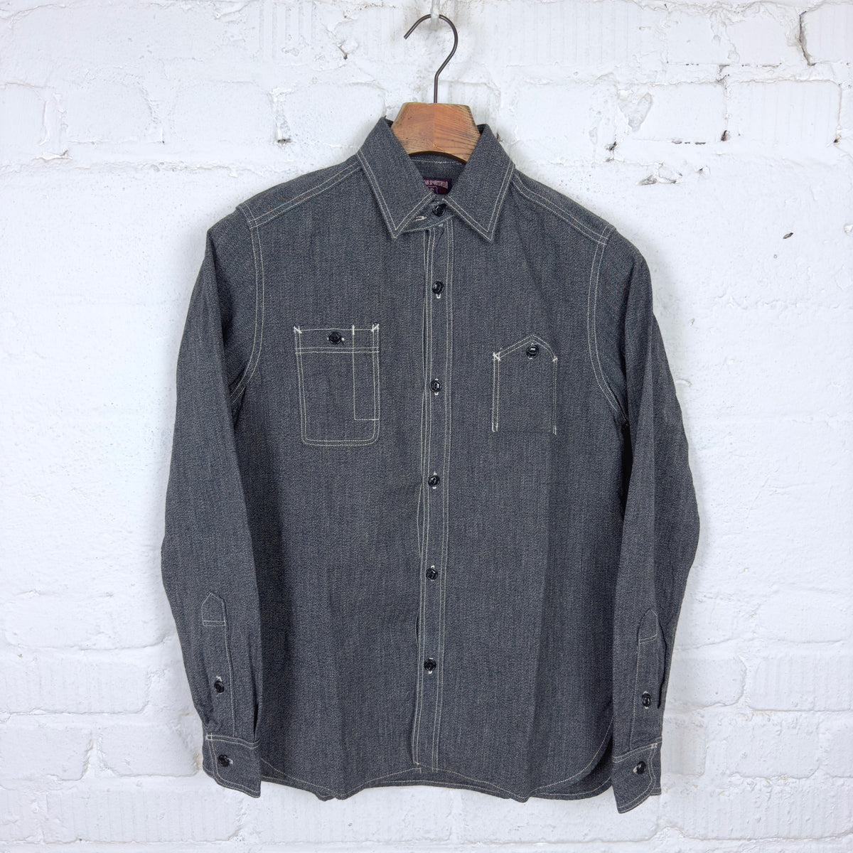 elmc | chambray work shirt - charcoal