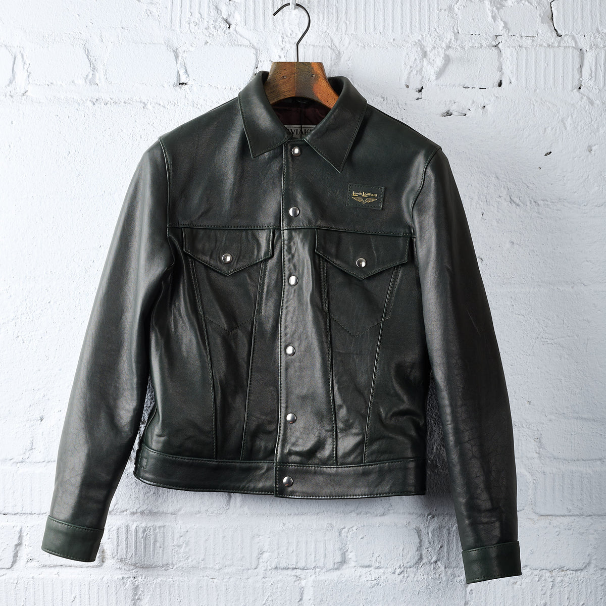 lewis leathers | western jkt no. 988 sheep - green – stuf|f-official