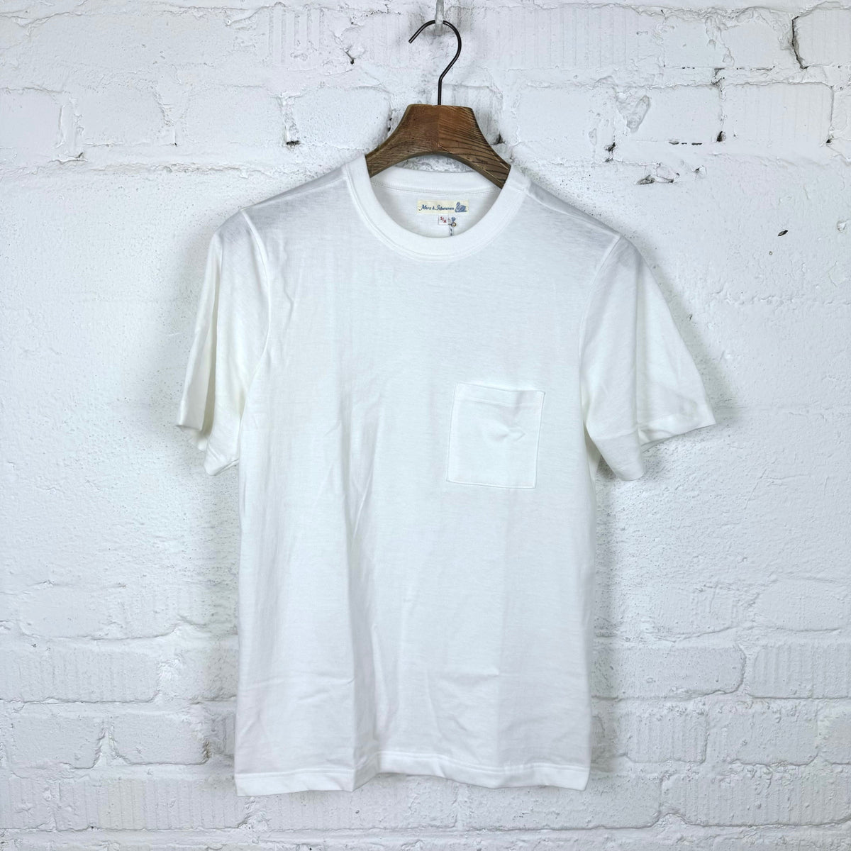 Merz B. Schwanen | 1940s Men's Loopwheeled Pocket T-shirt White – Stuf ...