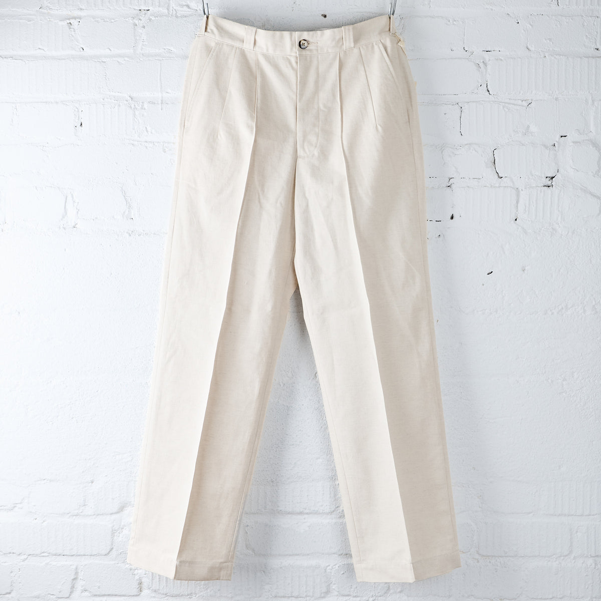 old joe brand | front tuck army trouser - natural – stuf|f-official