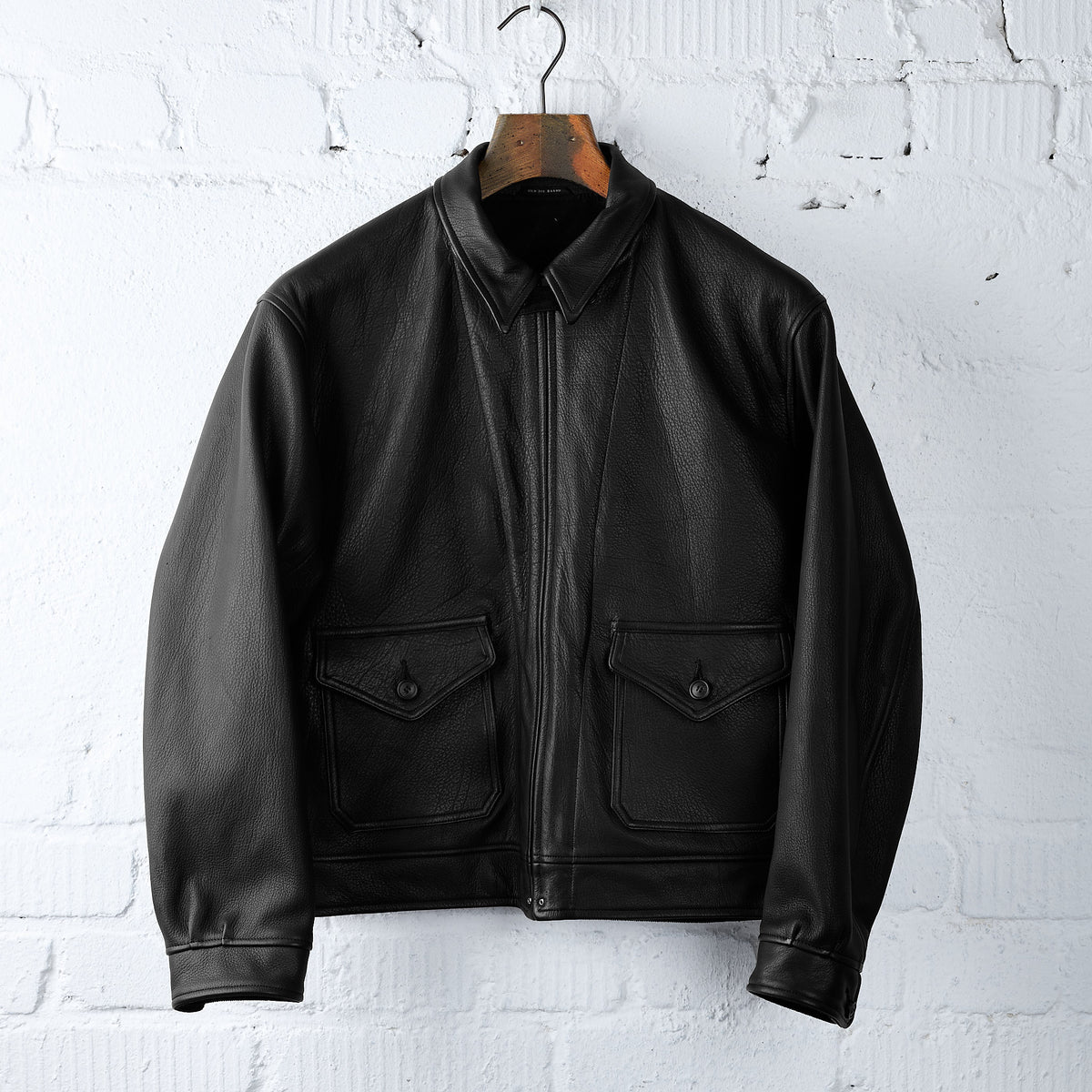 old joe brand | patina deerskin albert jacket - patina black