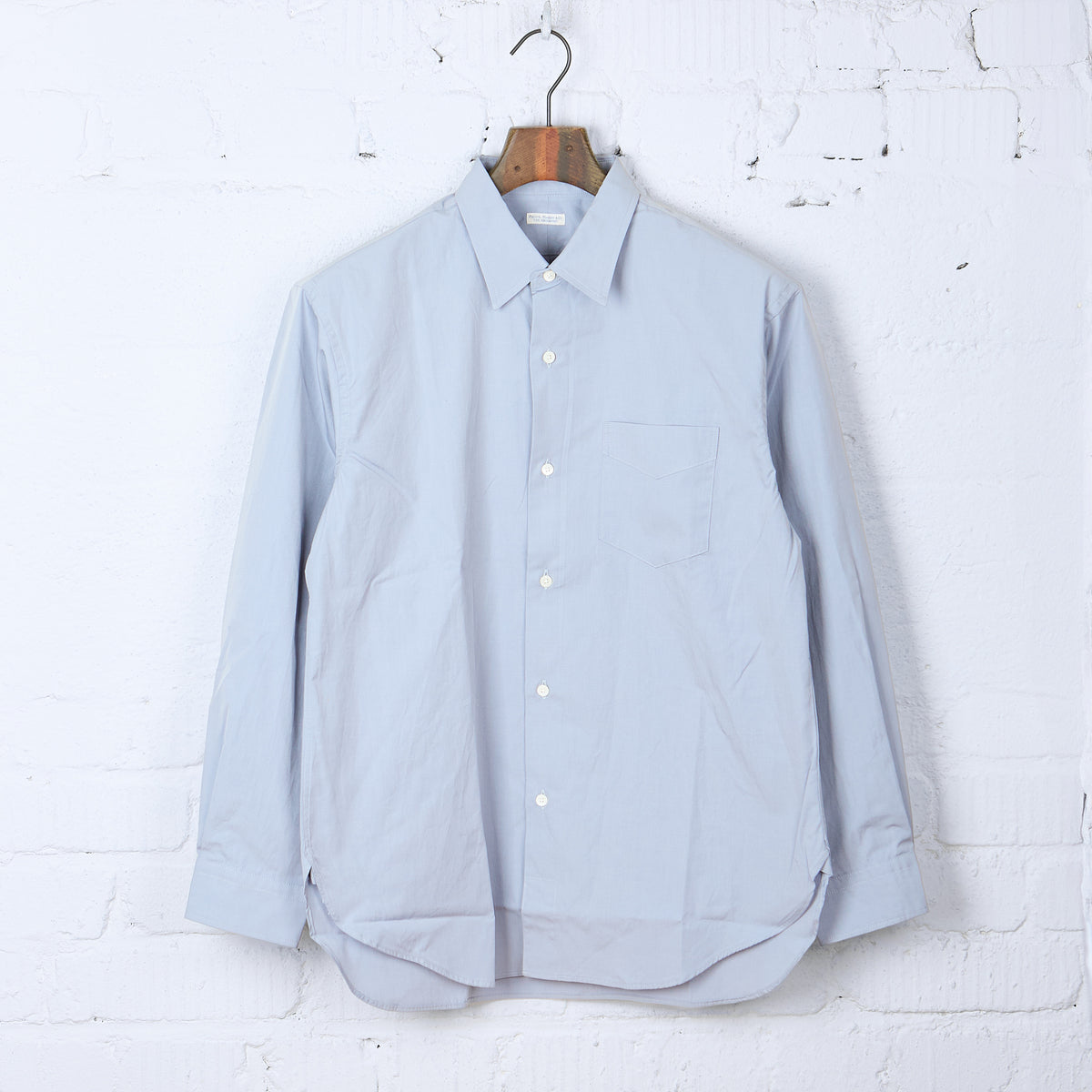 PHIGVEL REGULAR COLLOR SHIRT SAX サイズ1 phigvel-makers-co.-regular-