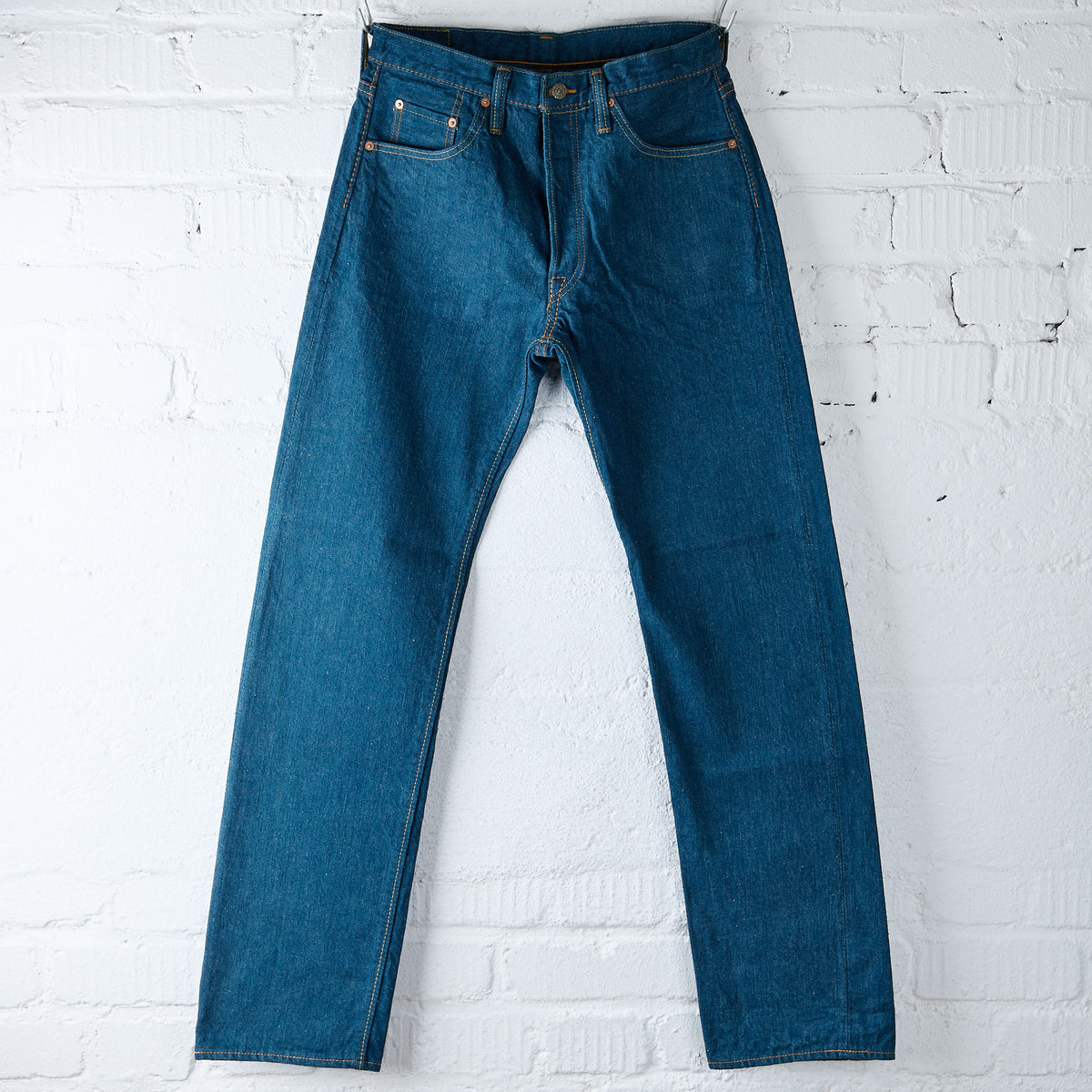pure blue japan | gre-003 14oz green cast regular straight jean