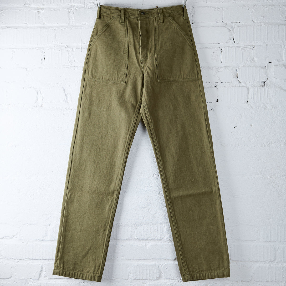 samurai | sj52bp heavy back satin baker pants - olive – stuf|f