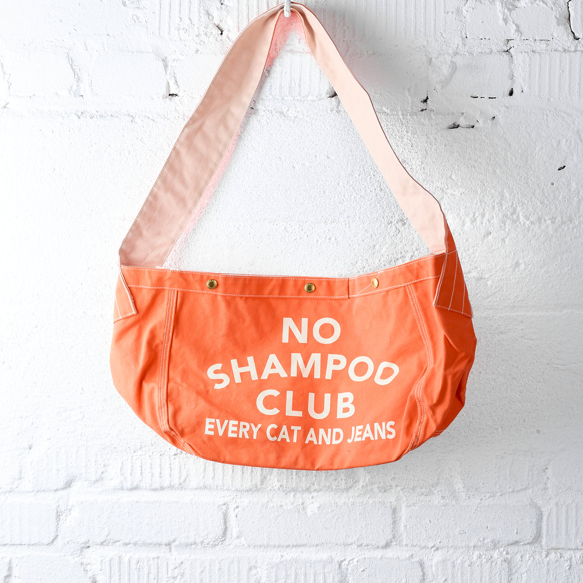 tcb | 'no shampoo club' newspaper bag - solid orange – stuf|f-official