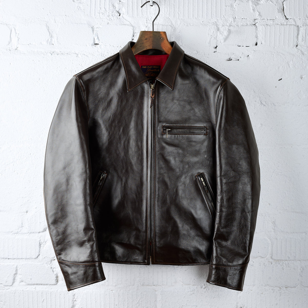 GOODENOUGH×HEAD PORTER nylon riders the flat head | fn-lj-hs005 horsehide single rider's jacket