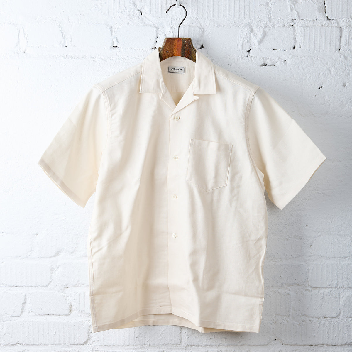 the real mccoy's | joe mccoy panama shirt s/s - milk – stuf|f-official
