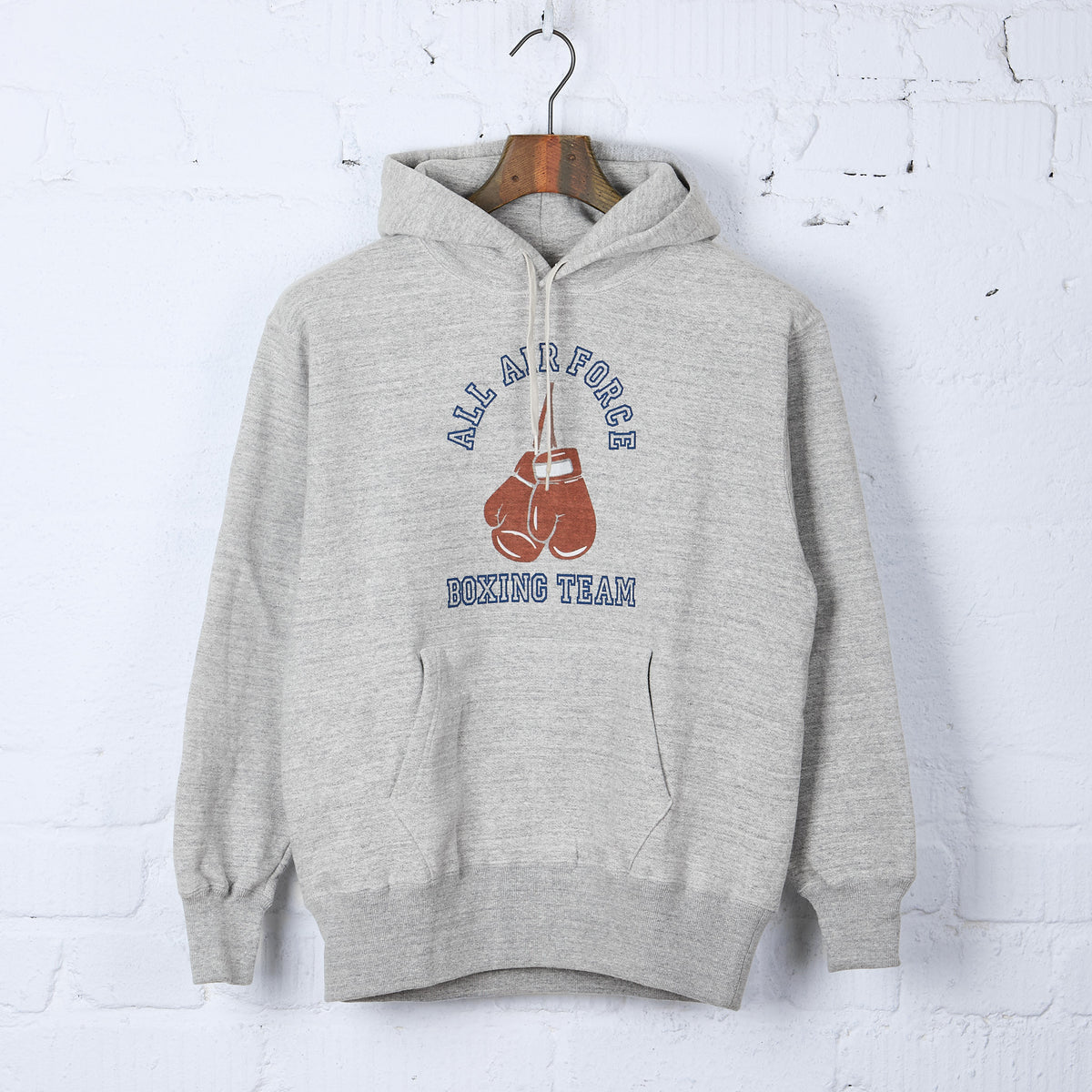 the real mccoy's | military print hooded sweatshirt - gray – stuf