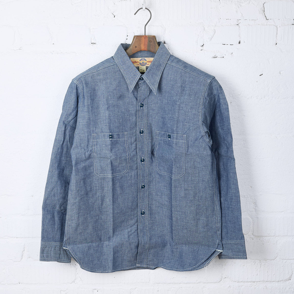 the real mccoy's | u.s. navy chambray shirt l/s (modify) – stuf|f