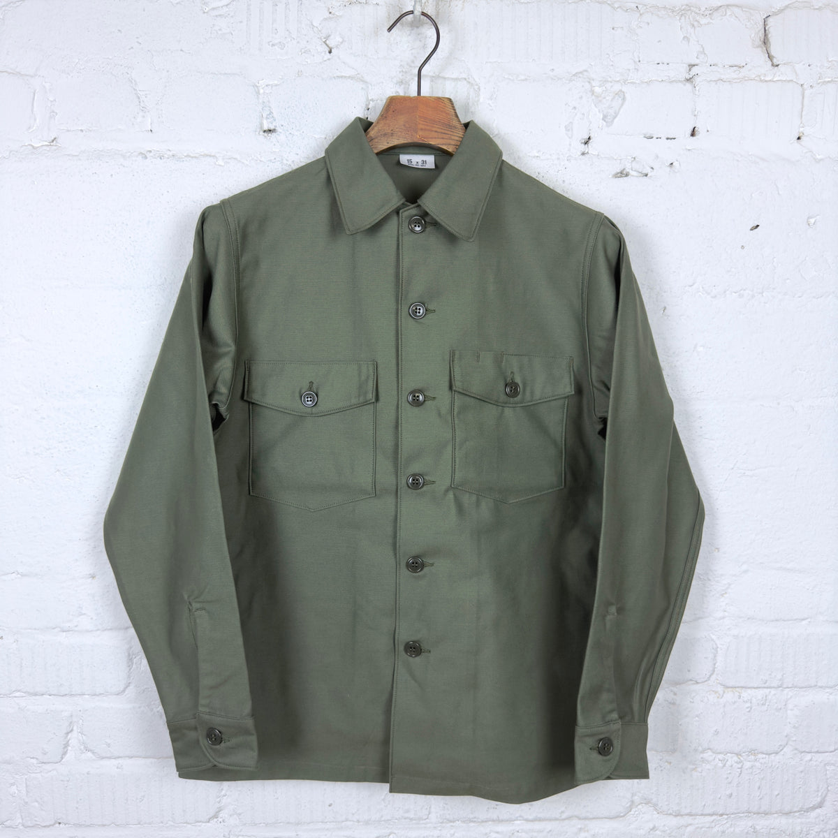 THE REAL McCOY’S SATEEN UTILITY SHIRTS COTTON SATEEN SHIRT S/S – The Real McCoy's