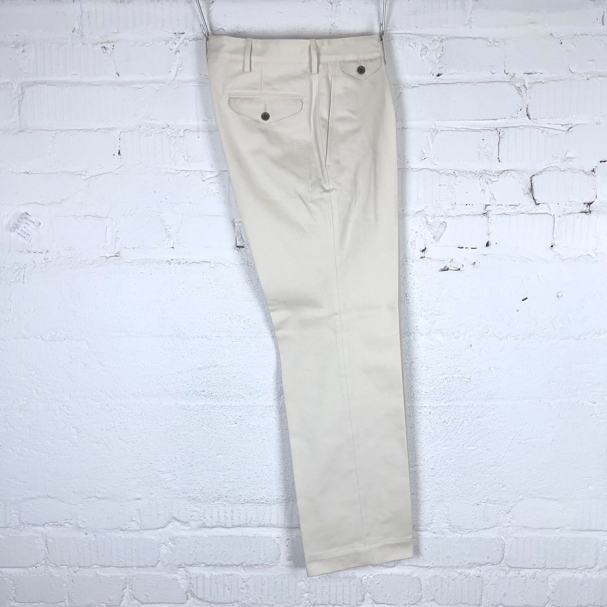 acv-tr02kt single-pleated katsuragi cotton army trousers - ivory | addict  clothes | made in japan