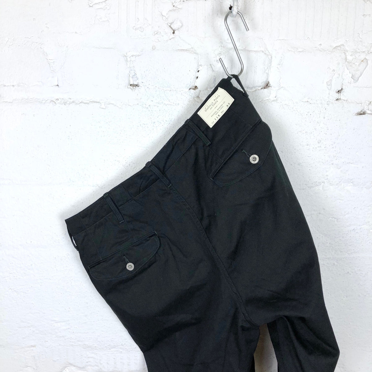 officer trousers (regular) ink black | phigvel makers co. | made in japan