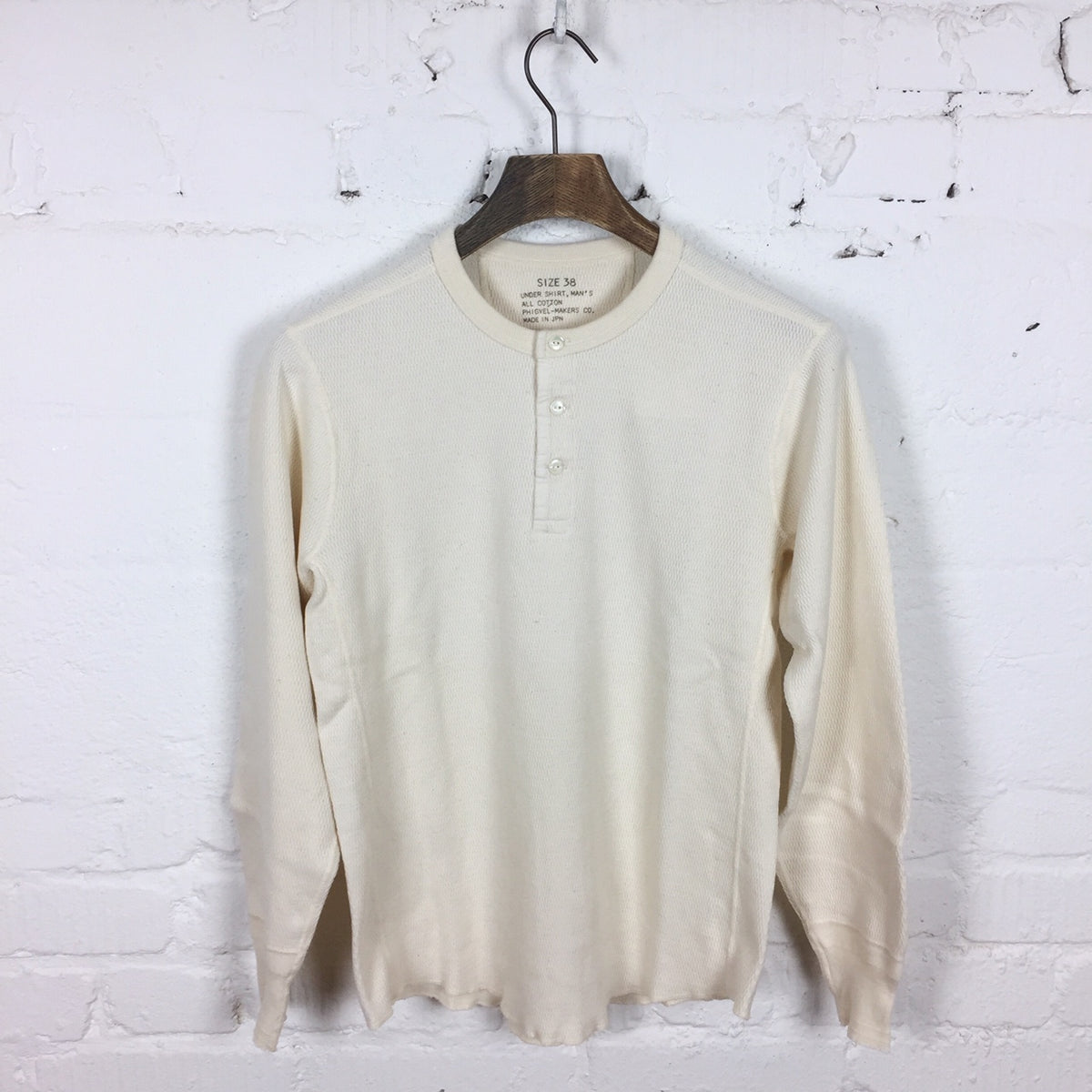 thermal henley top natural | phigvel makers co. | made in japan