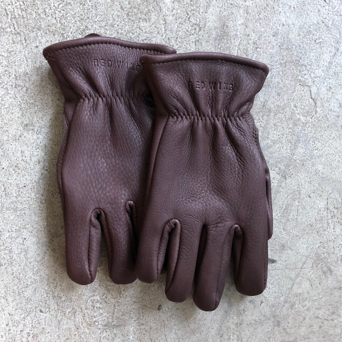 lined leather gloves brown | red wing shoes