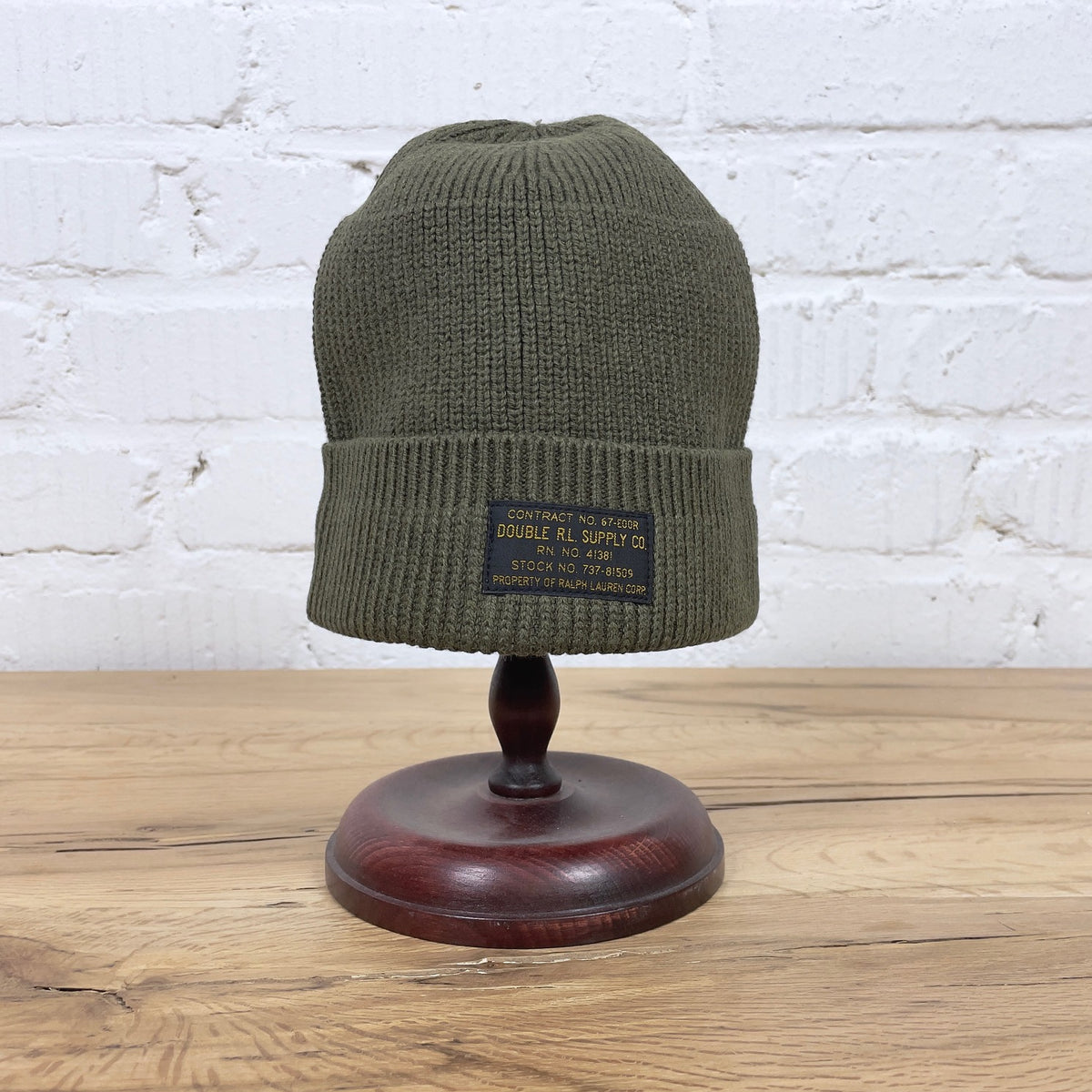 cotton watch cap olive drab | rrl | made in china