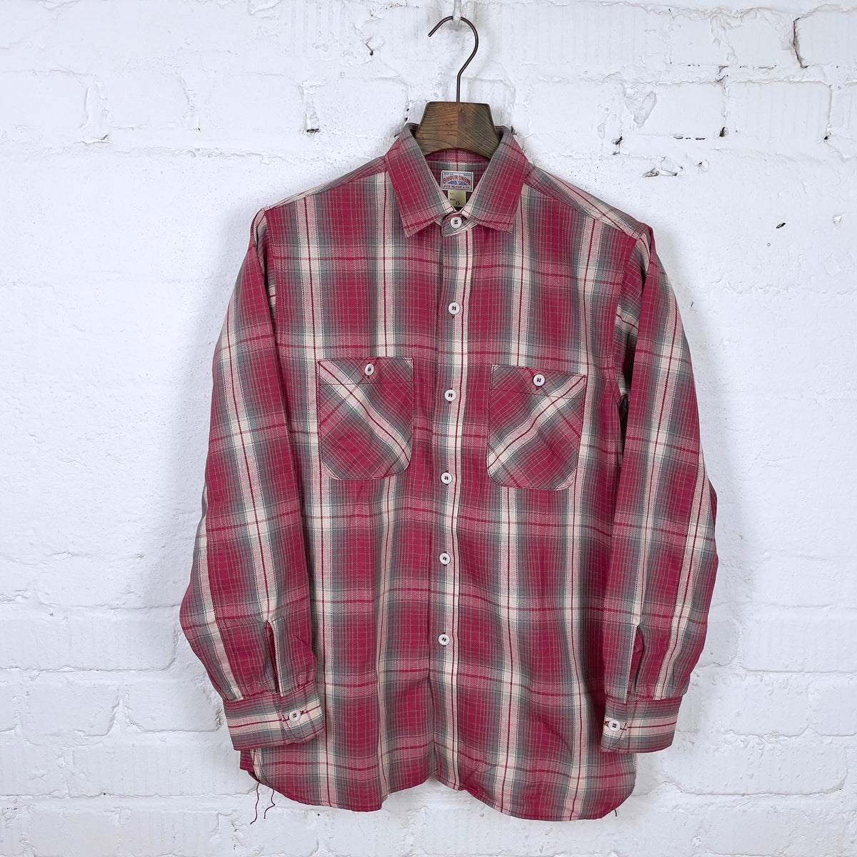 8hu ombre check summer flannel shirt pink | the real mccoy's | made in japan