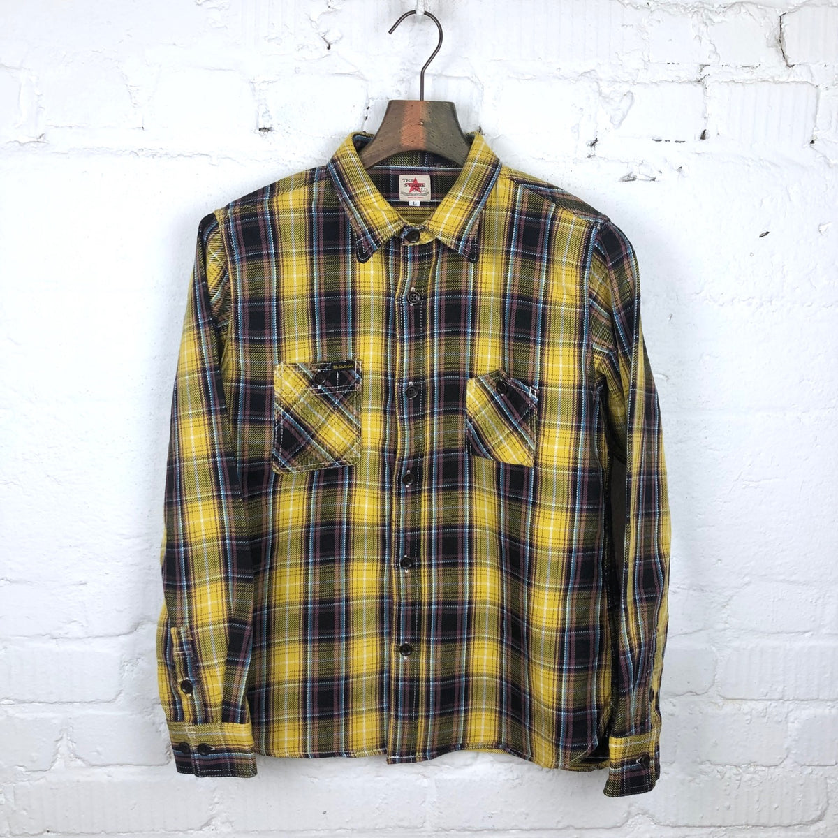 nel work shirt sgs2101 yellow | the strike gold | made in japan