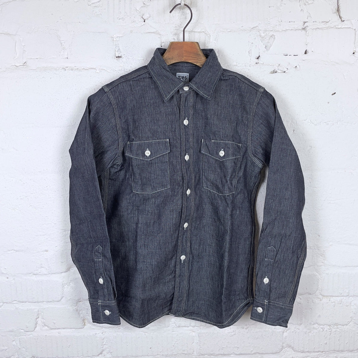 11.4oz indigo double weave shirt | ues | made in japan