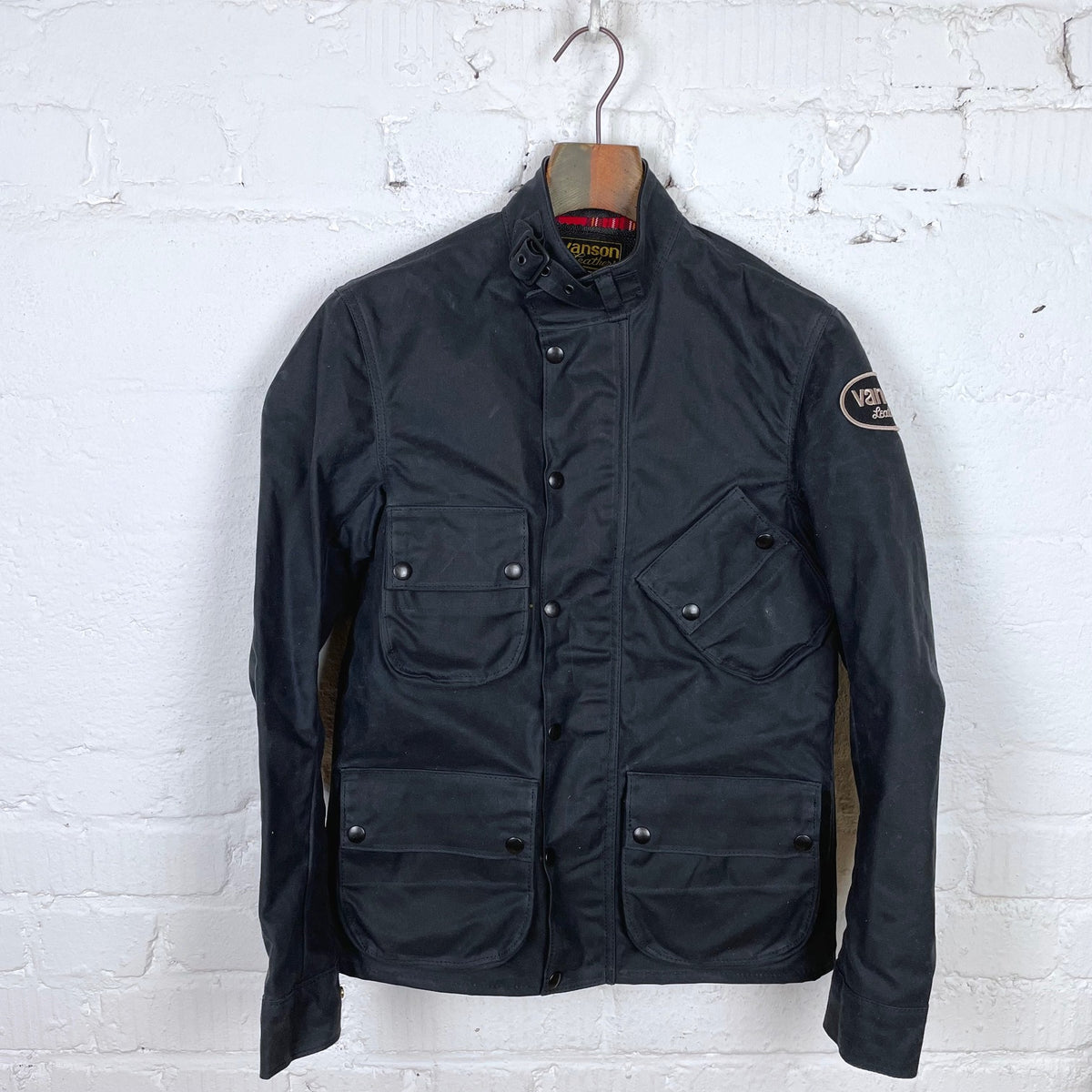 Vanson stormer clearance waxed canvas jacket