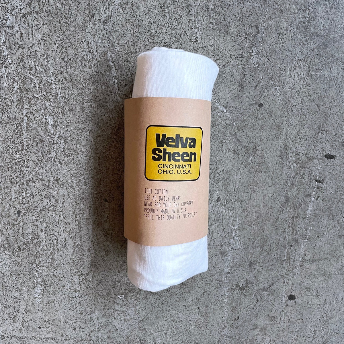 Rolled Tee | White | Velva Sheen