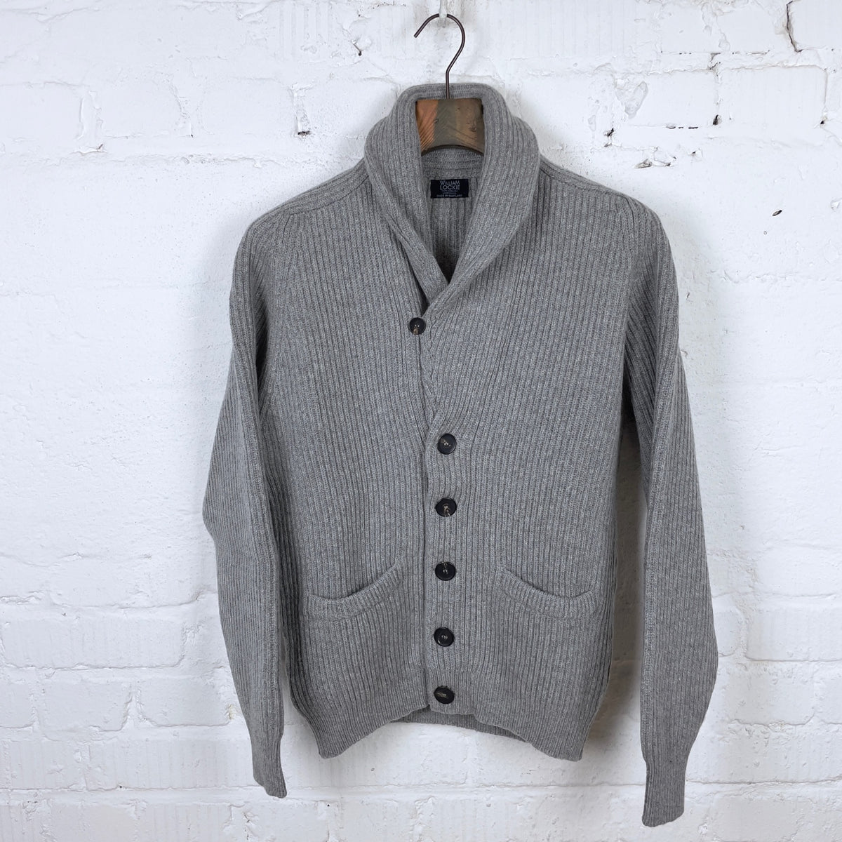 william lockie x stuf|f | windsor shawl collar knit cardigan