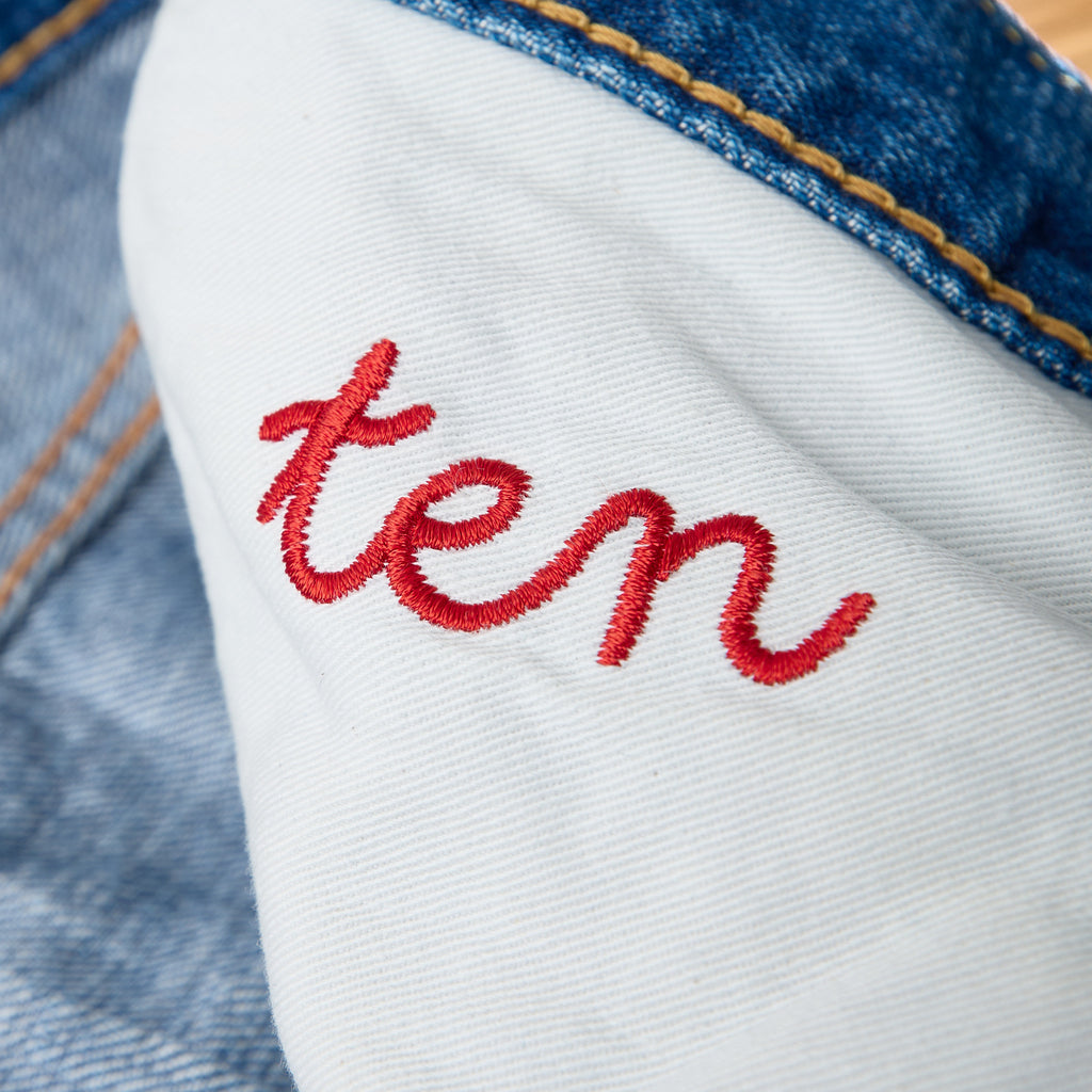 fullcount x stuf|f | 1101-10 "10th anniversary" selvedge jeans - stonewash - Bild 6