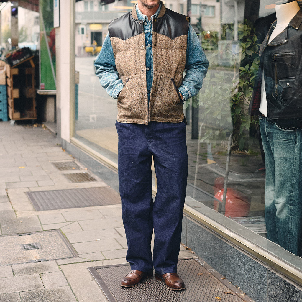 outclass | marl wool down vest - brown - Bild 2