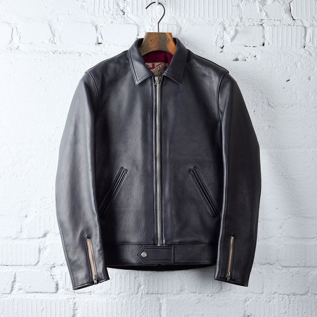 ad-01 center-zip jacket (sheep) dark navy | addict clothes | made