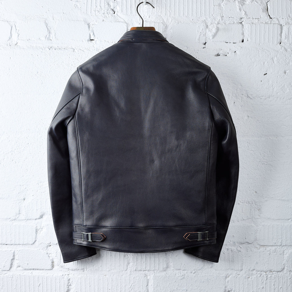 ad-01 center-zip jacket (sheep) dark navy | addict clothes | made