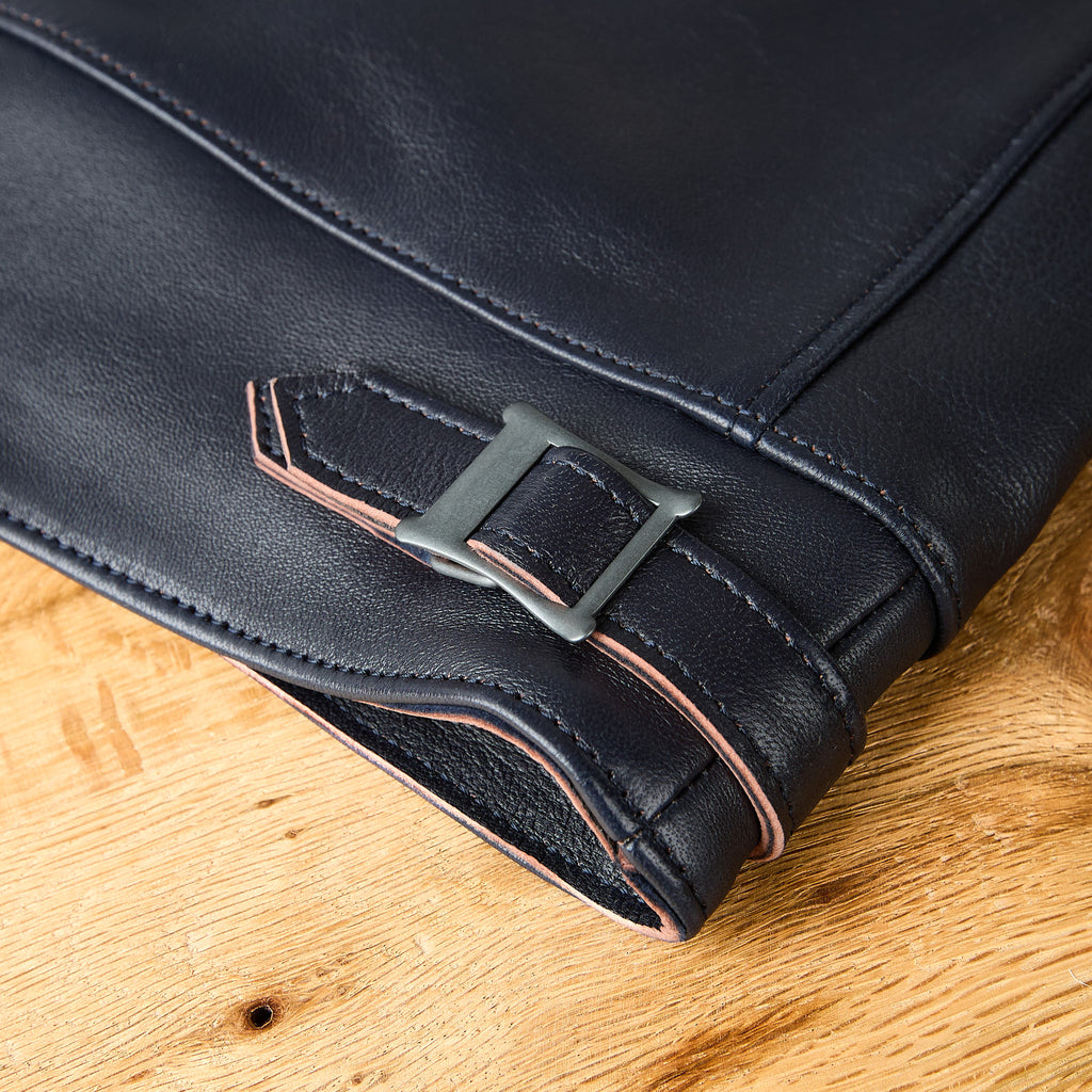 ad-01 center-zip jacket (sheep) dark navy | addict clothes | made
