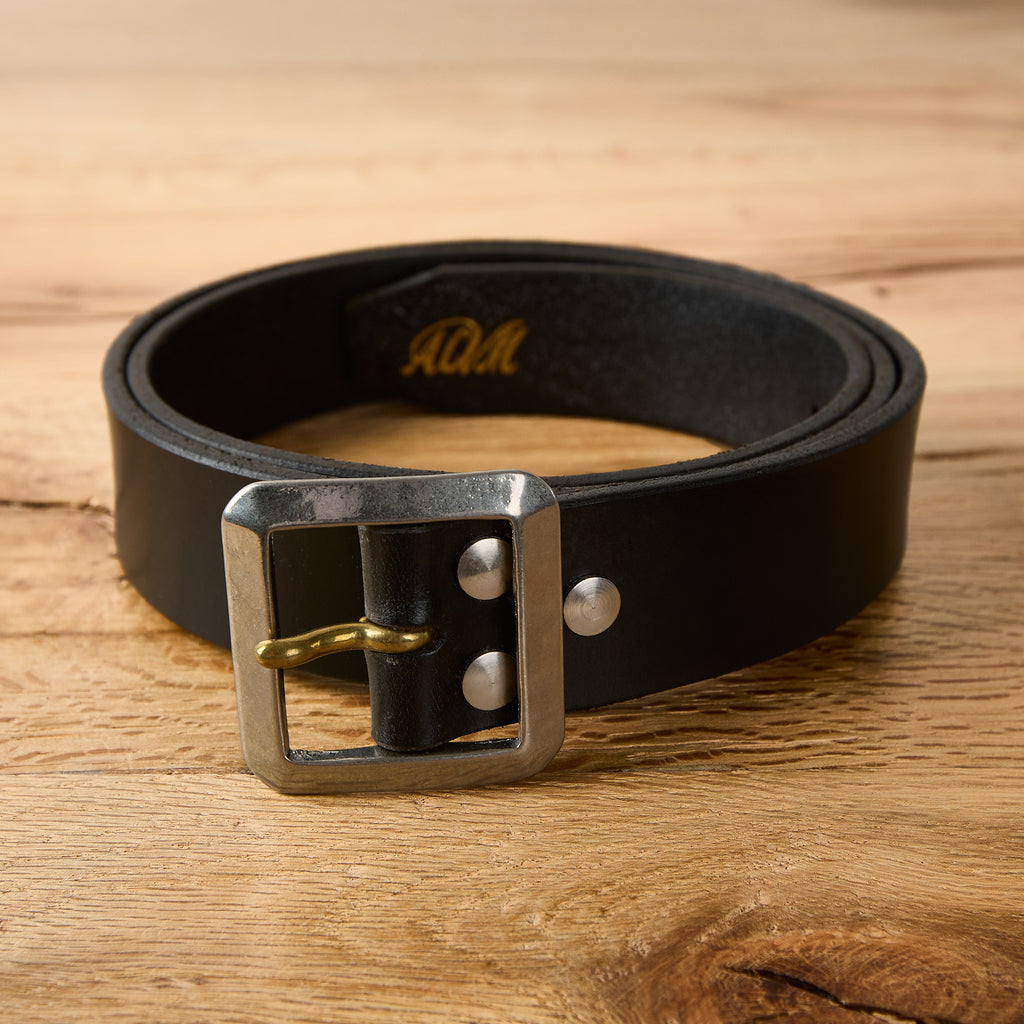 addict clothes | acv-b02s uk bridle leather narrow garrison belt