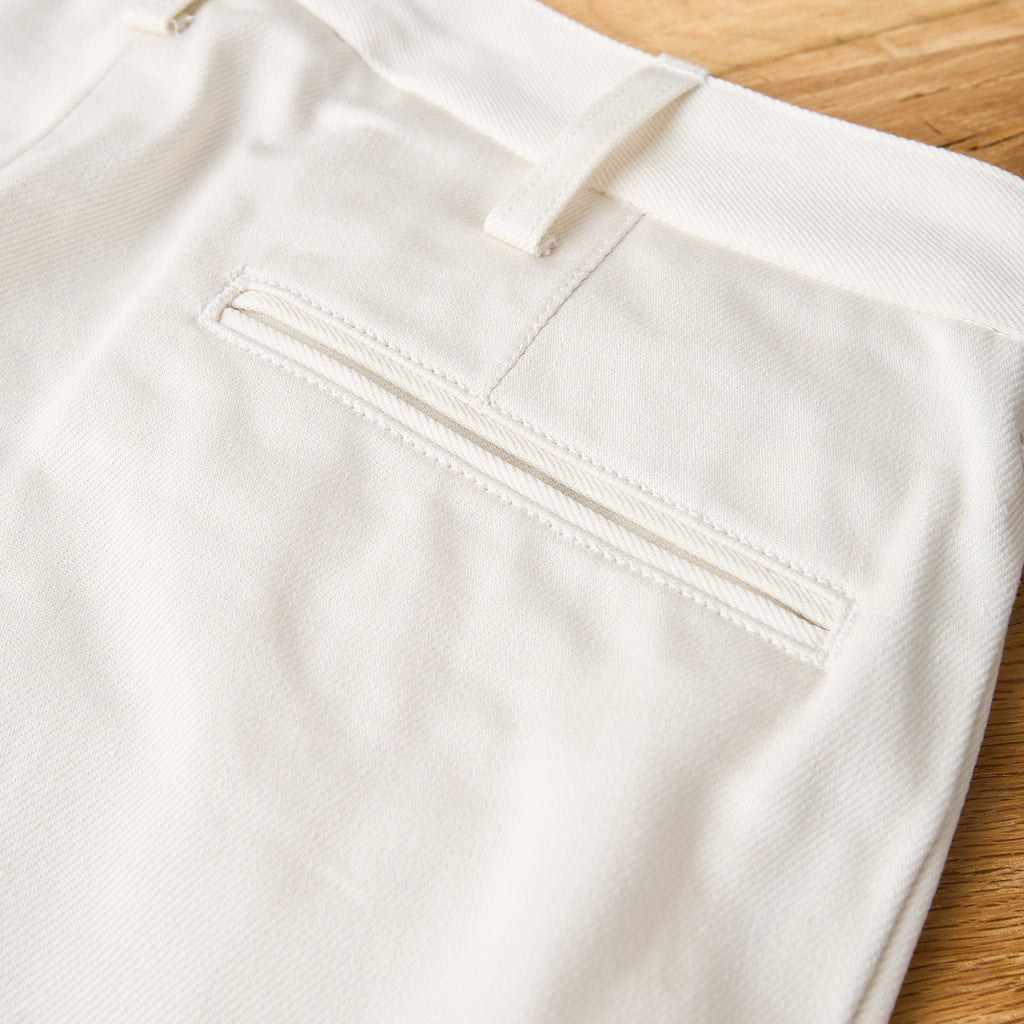 addict clothes | acv-tr01kt katsuragi cotton work trousers - ivory - Bild 5