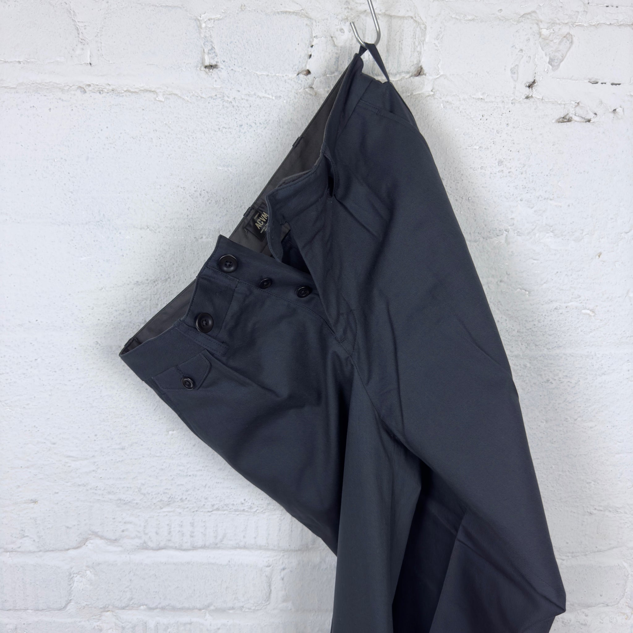 addict clothes | acv-tr02tw single pleated cotton twill