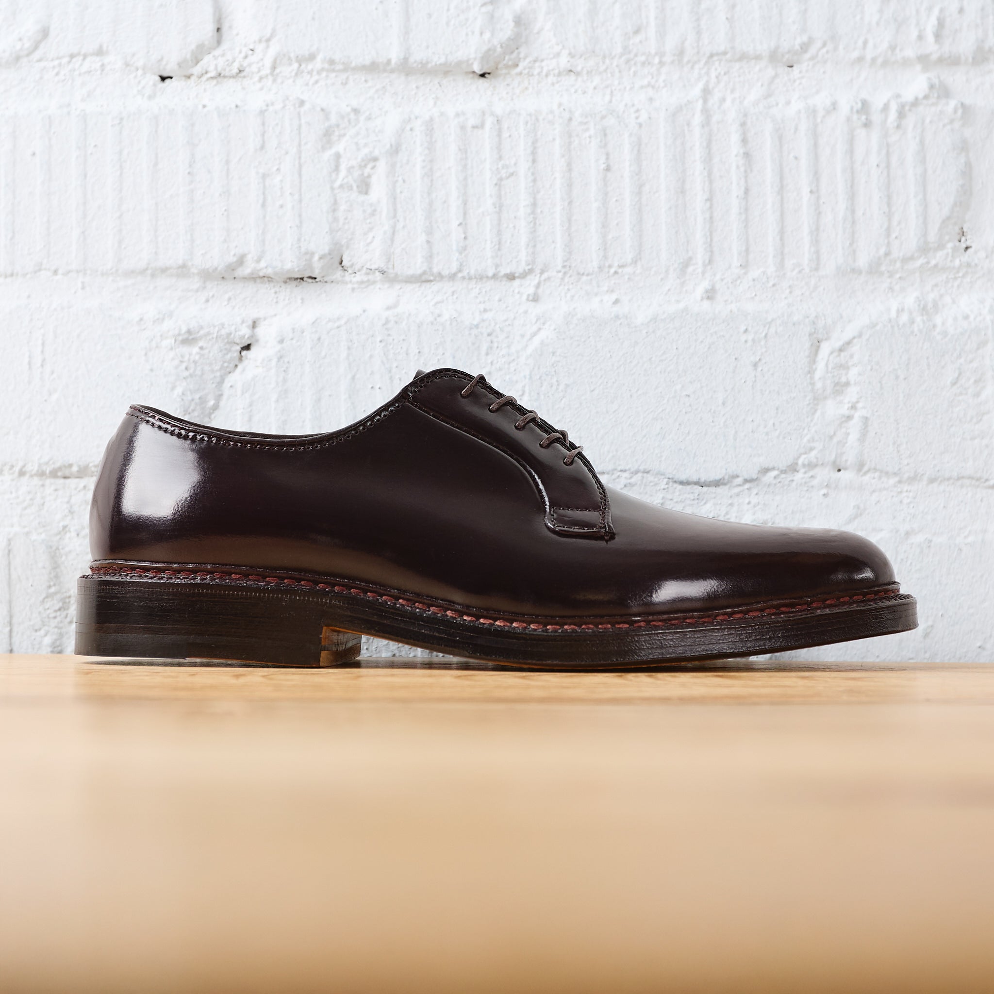 alden | 990 shell cordovan plain toe blucher color 8 – stuf