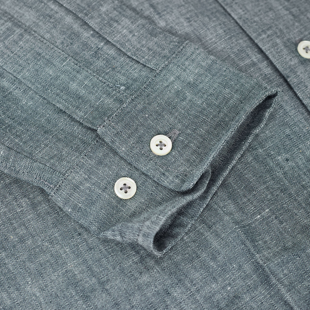 allevol | chambray work shirt - blue - Bild 4