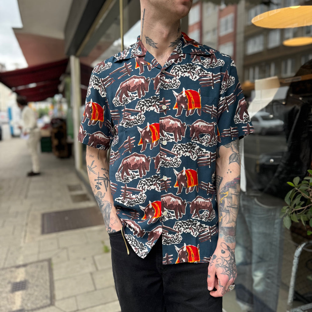 aloha blossom | bull fight short sleeve navy - Bild 2