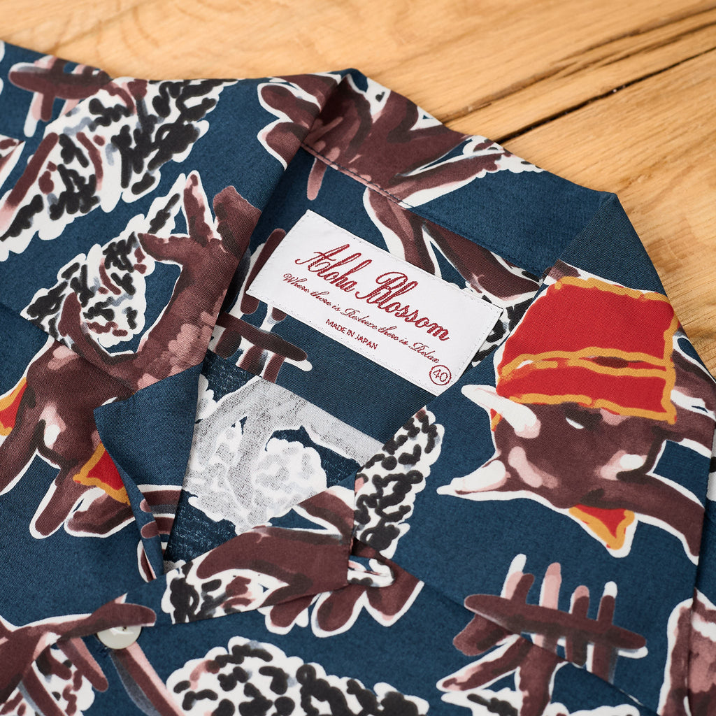 aloha blossom | bull fight short sleeve navy - Bild 4