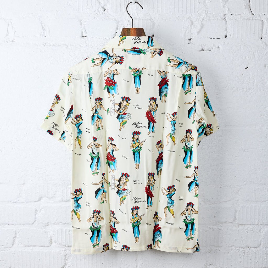 aloha blossom | hula girl short sleeve natural white - Bild 3