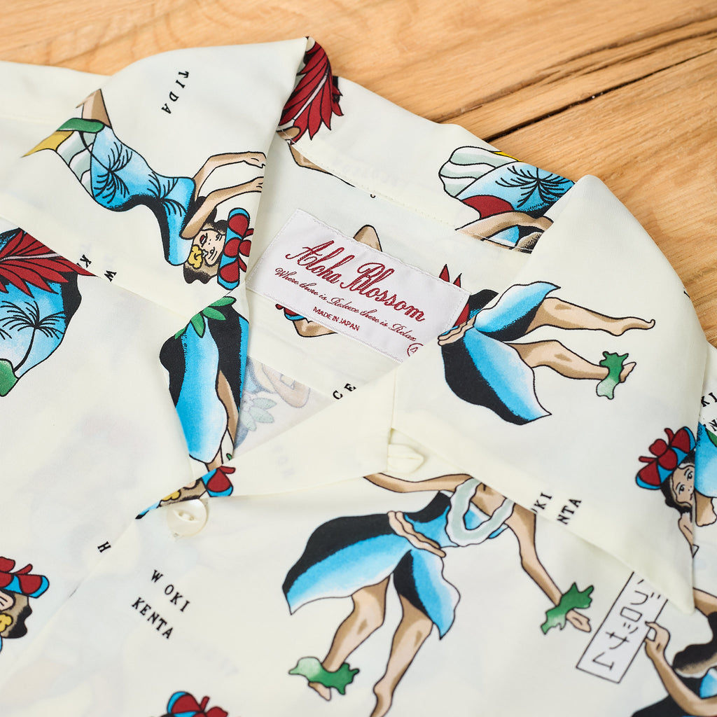 aloha blossom | hula girl short sleeve natural white - Bild 4