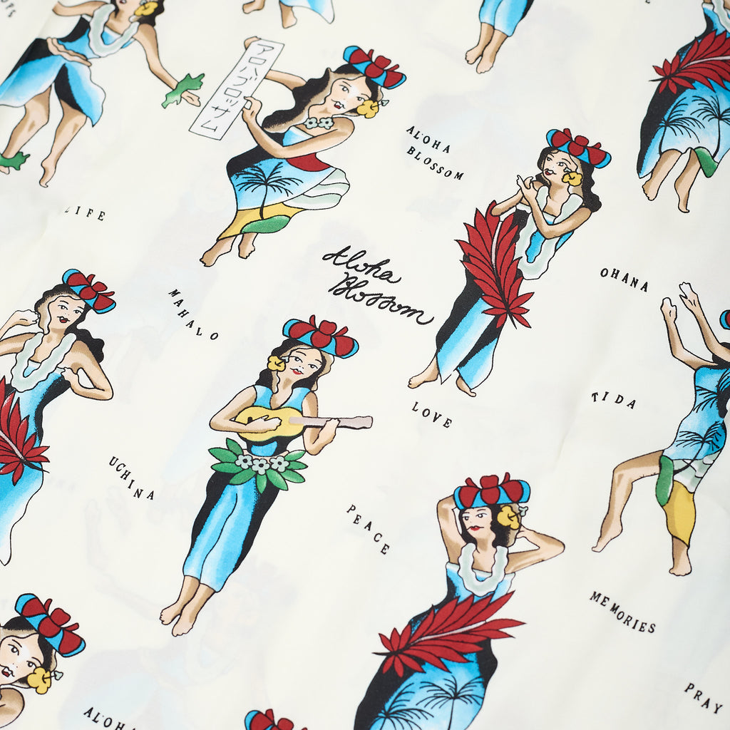 aloha blossom | hula girl short sleeve natural white - Bild 5