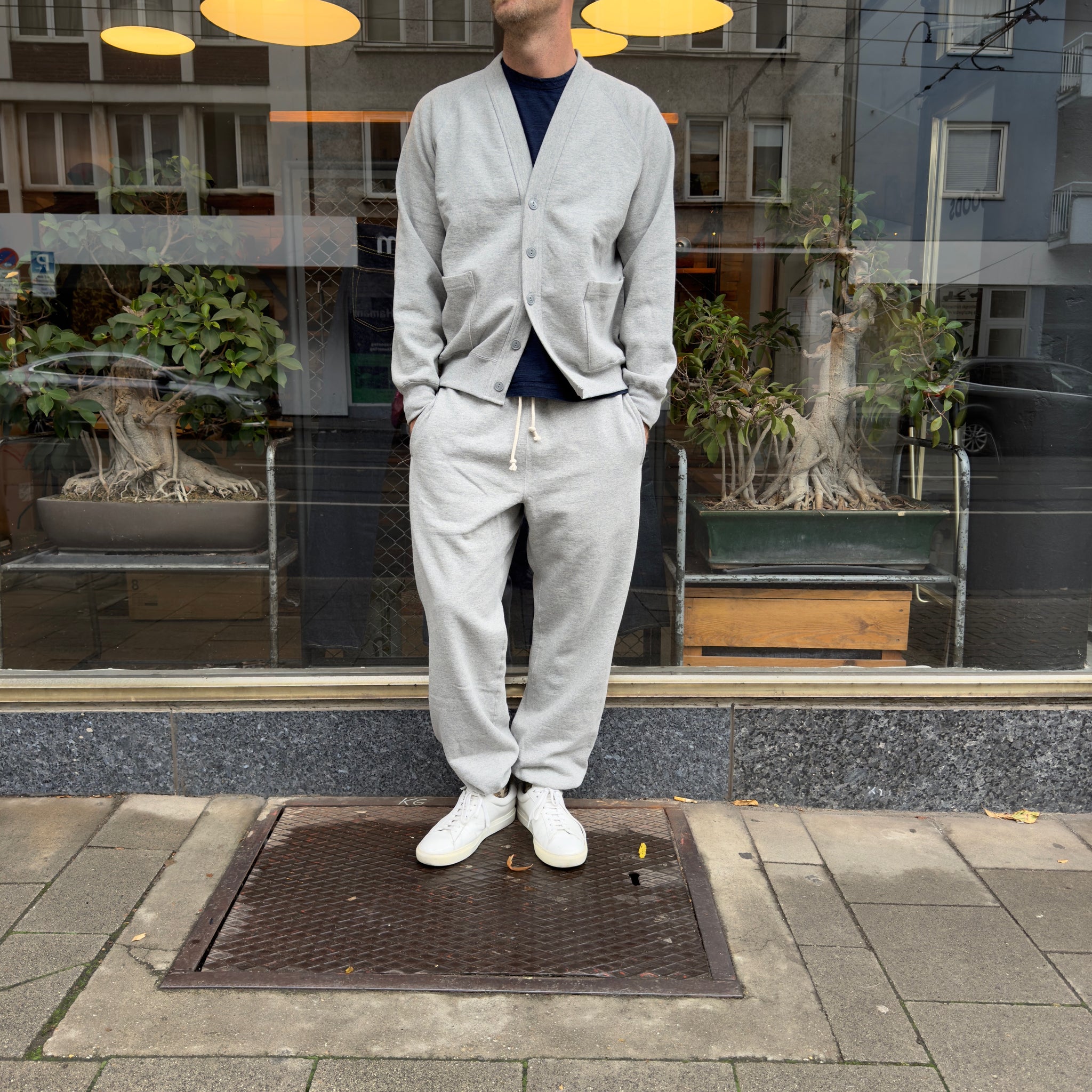 anatomica | sweat raglan cardigan grey – stuf|f-official