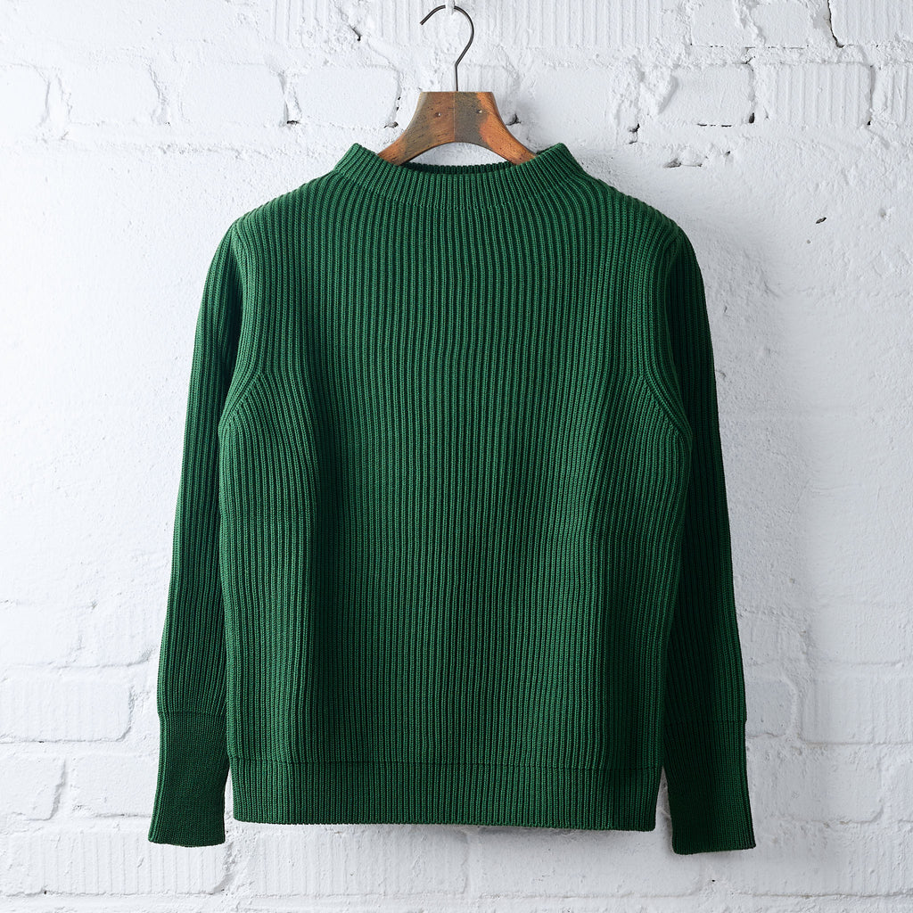 andersen-andersen | navy crewneck sweater green