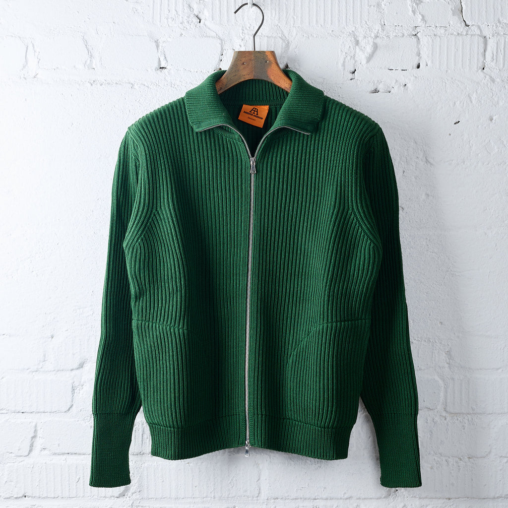 andersen-andersen | navy full-zip pockets green