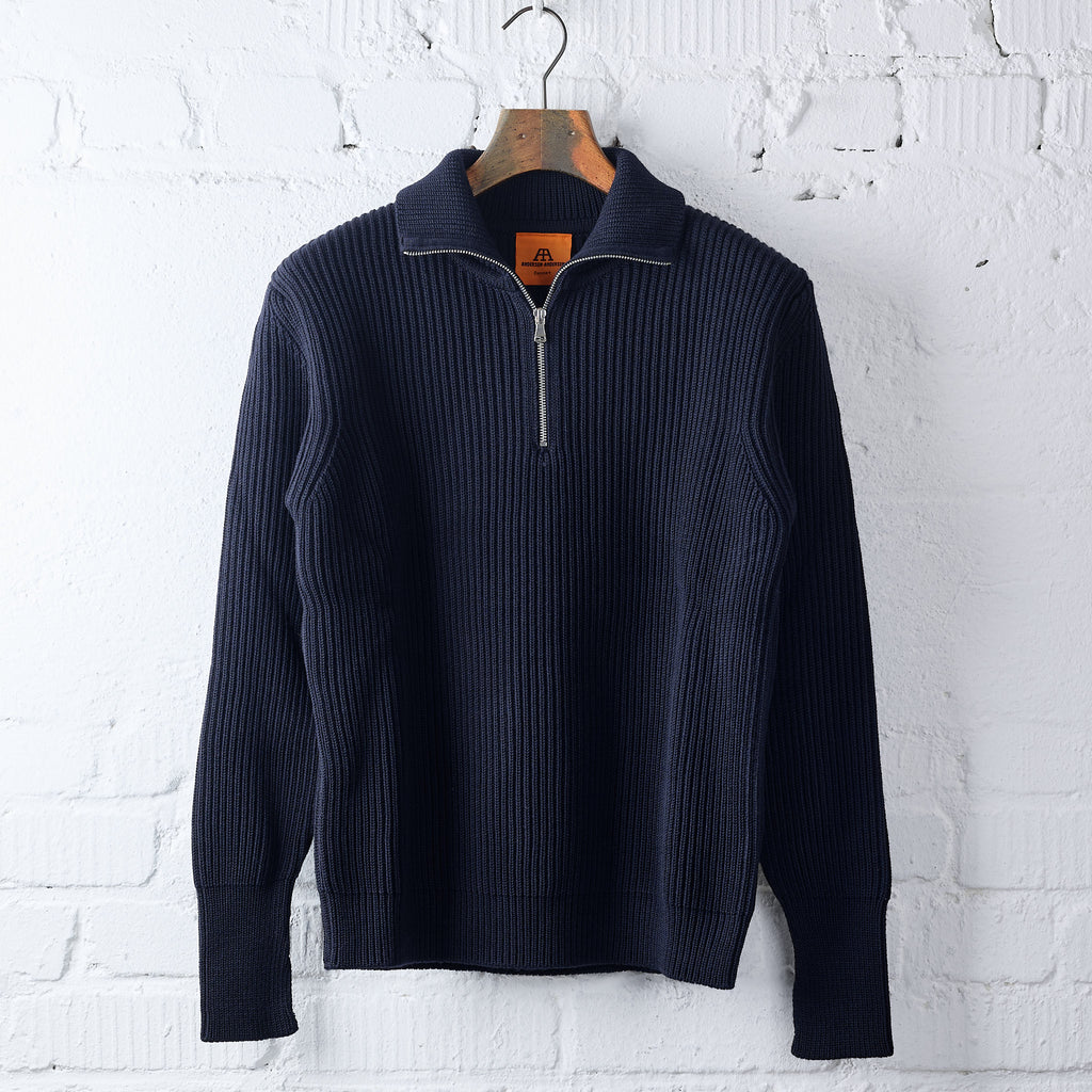 andersen-andersen | navy half-zip navy blue