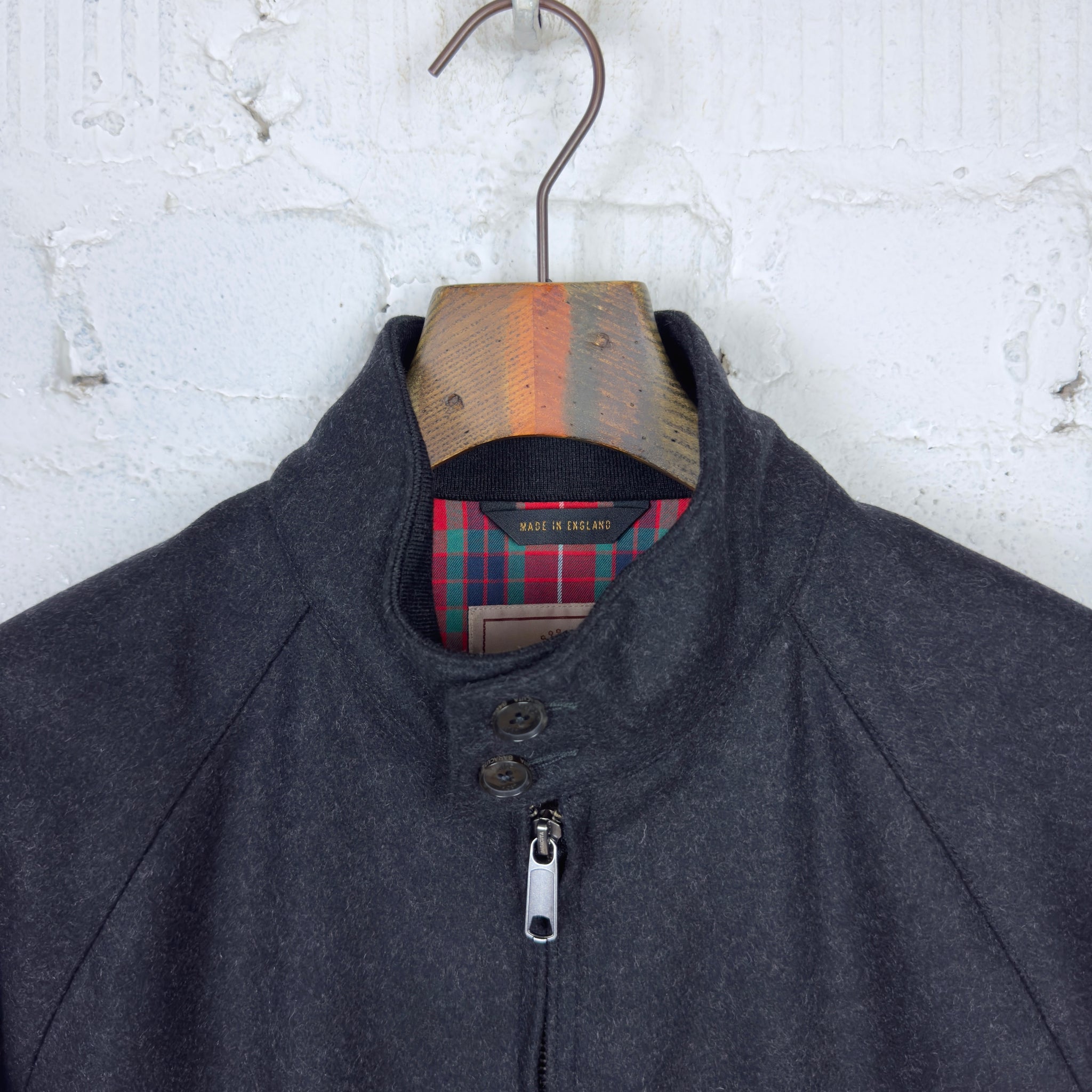 baracuta | g9 melton jacket unpadded charcoal – stuf|f-official