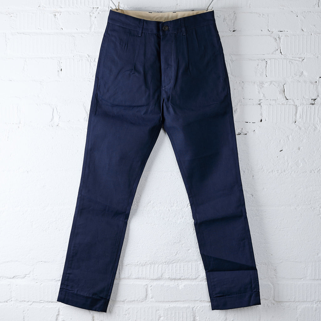 blue blanket | p36 it88 pleated trousers - indigo